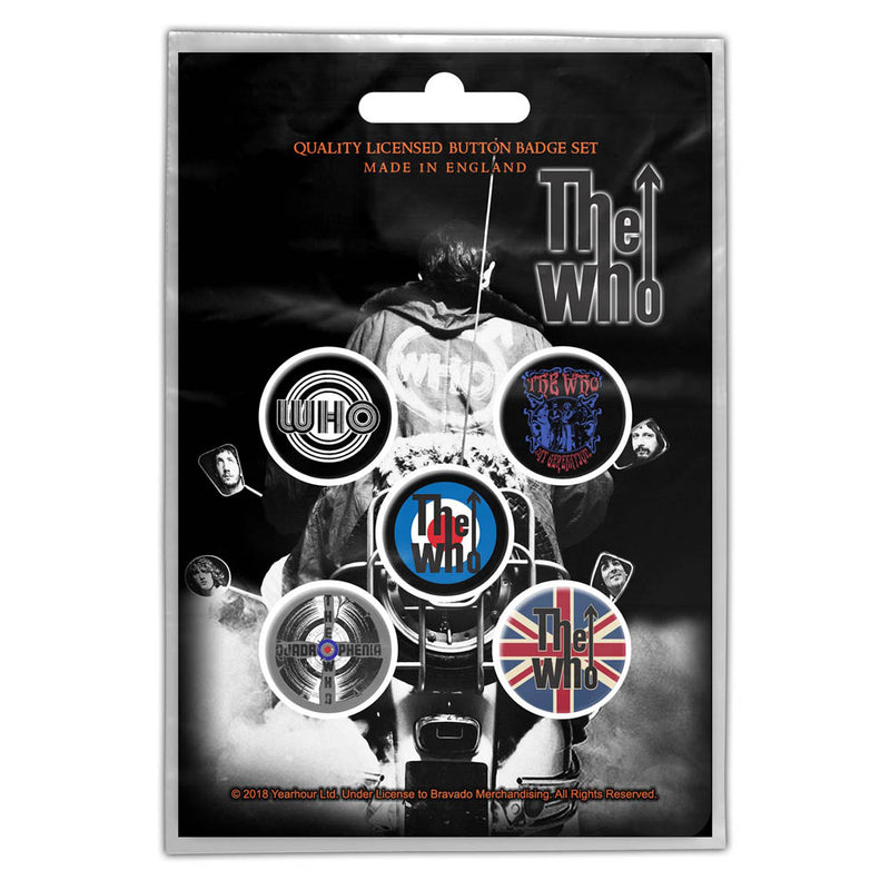 THE WHO - Official Quadrophenia 5 Pieces / Button Badge