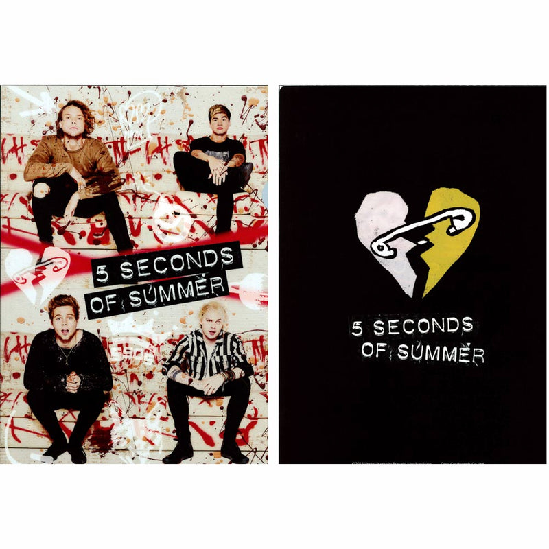 5 SECONDS OF SUMMER - Official Clear File Set Of 2 / Binders & File Folders