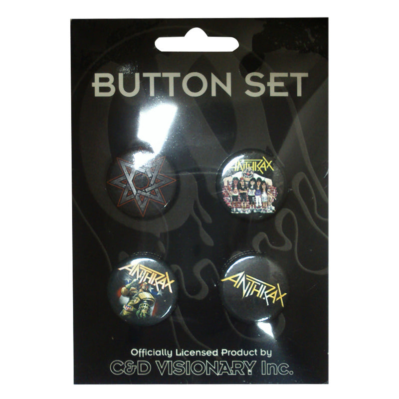 ANTHRAX - Official Assorted Set 4 Pieces / Button Badge