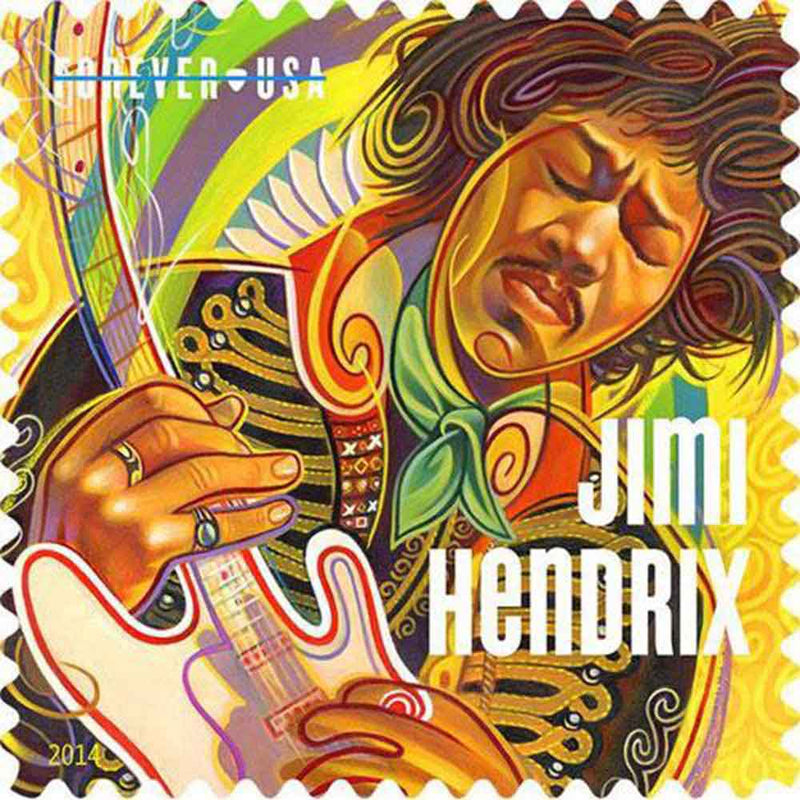 JIMI HENDRIX - Official Music Icons Souvenir Sheet / Stamps & Letters