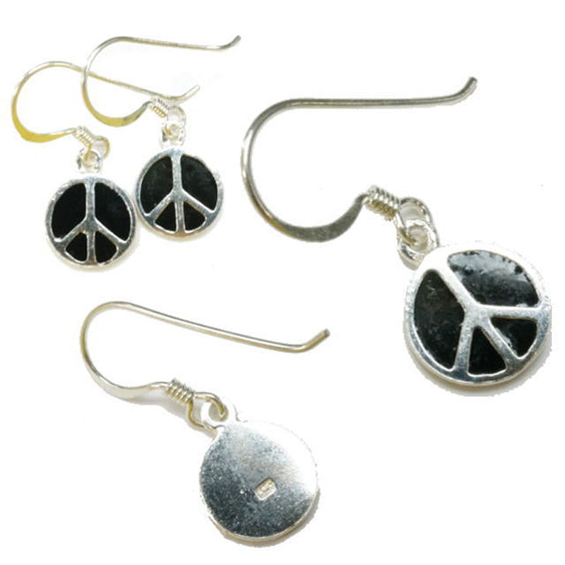 PEACE SYMBOLS - Hook Down Earrings Pair / Earrings