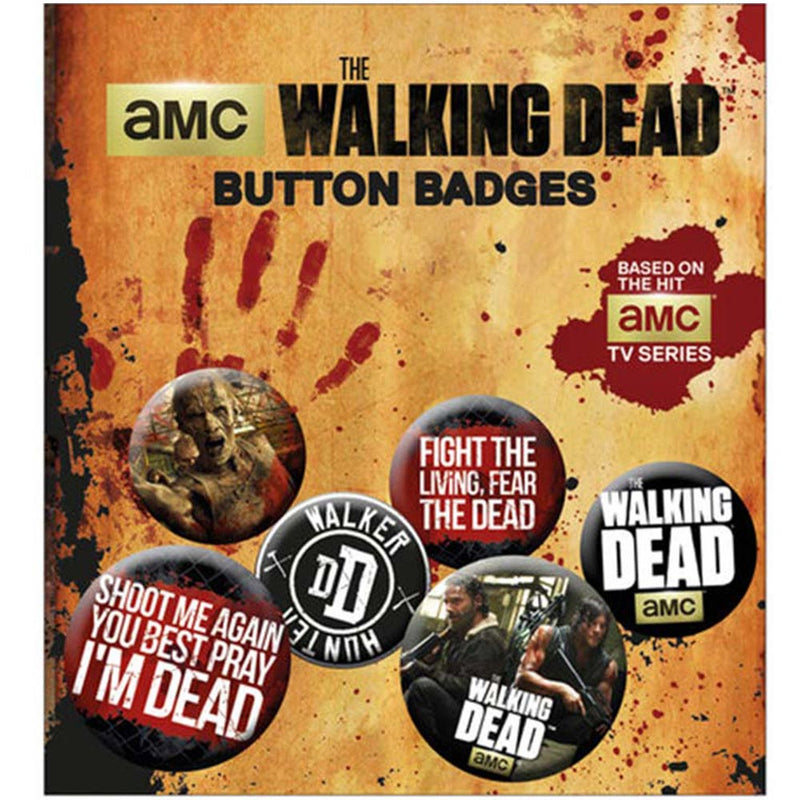 WALKING DEAD - Official Phrases 6 Pieces / Button Badge