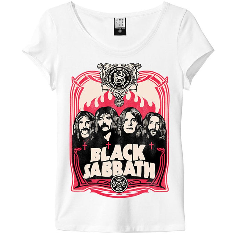 BLACK SABBATH - Official White / Amplified (Brand) / T-Shirt / Women's