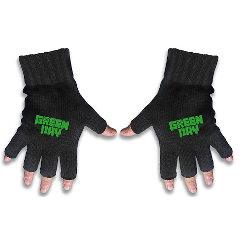 GREEN DAY - Official Fingerless Gloves: Logo / Gloves / Men's