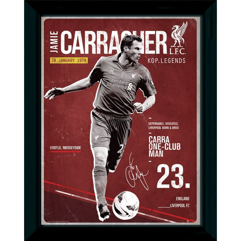 LIVERPOOL FC - Official Carragher Retro / Framed Print