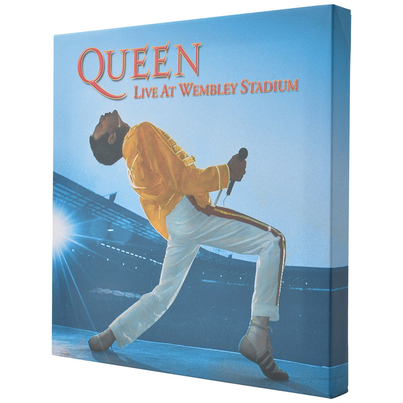 QUEEN - Official Live At Wembley Stadium / Canvas Print Wooden Frame (40 × 40 × 3.8Cm) / Framed Print