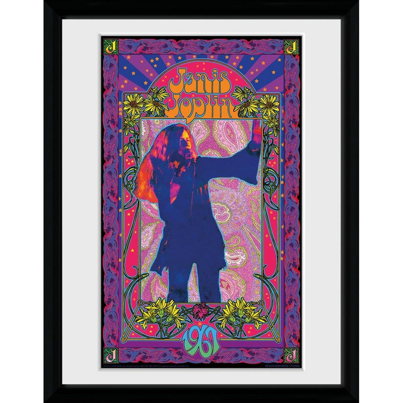 JANIS JOPLIN - Official Purple Masse / Framed Print