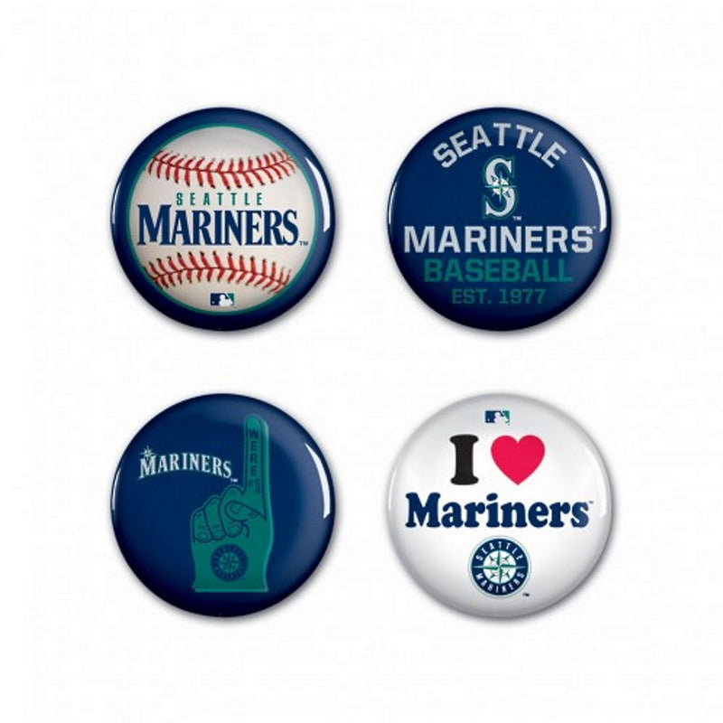 SEATTLE MARINERS（MLB） - Official Button 4 Pack / Button Badge