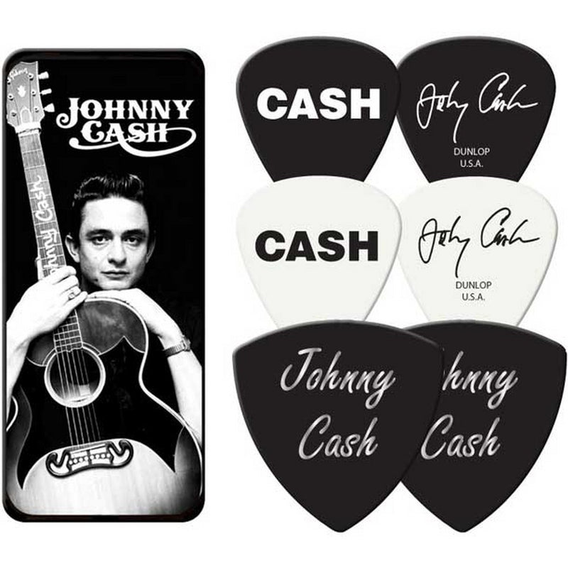 JOHNNY CASH - Official Young Man / 6 Sheet Metal Cased / Guitar Pick