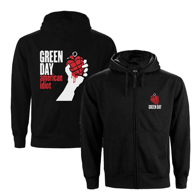 GREEN DAY - Official American Idiot / Back Print / Zip / Hoodie & Sweatshirt / Women's