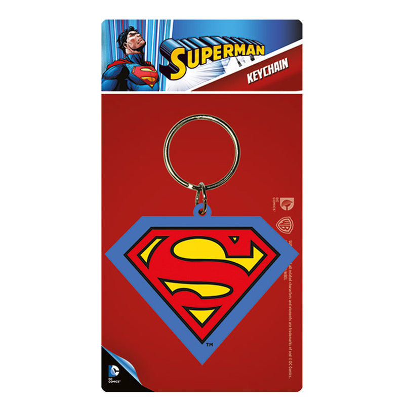 SUPERMAN - Official Shield / Rubber Keeling / keychain