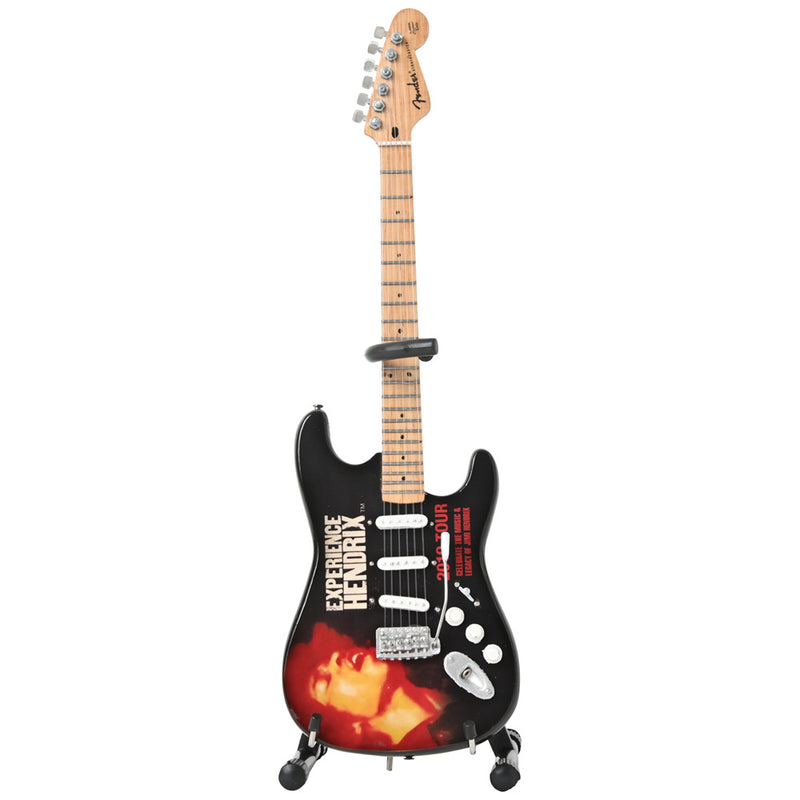 JIMI HENDRIX - Official 2019 Experience Hendrix Tour / Mini Fender Strat Guitar Model / Miniature Musical Instrument