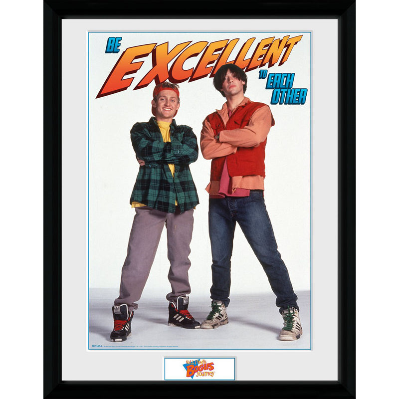 BILL & TED - Official Be Excellent / Framed Print