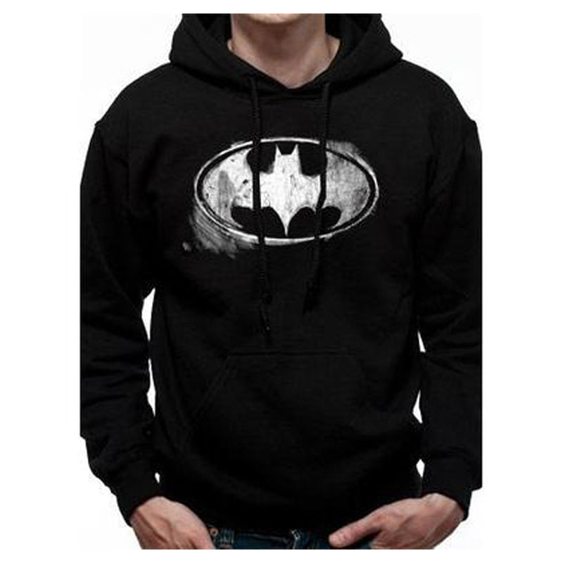 BATMAN - Official Mono Distressed Logo / Hoodie & Sweatshirt / Men's