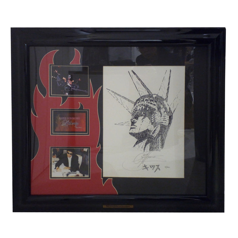 KISS - [World Limited 250] Gene Simmons Autographed Prints "Liberty" (27/250 Sheets) / Collectable