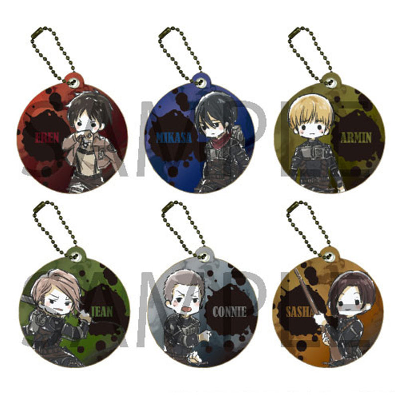 ATTACK ON TITAN - Official Character Leather Charm 01 The Final Season Ver / 6 Pieces / Box / keychain