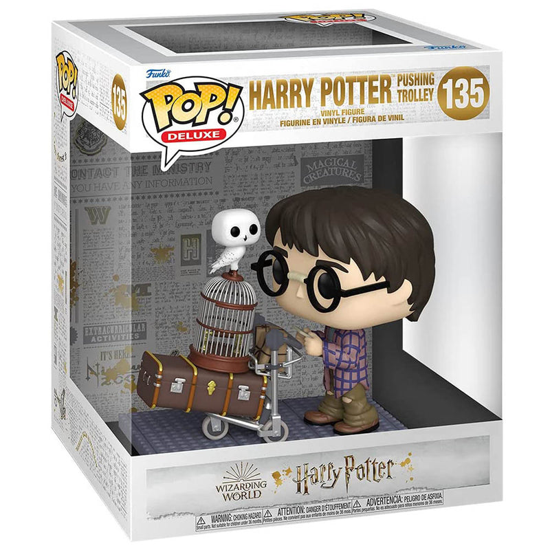 HARRY POTTER - Official Deluxe: 20th Anniversary Harry Pushing Trolley / Figure