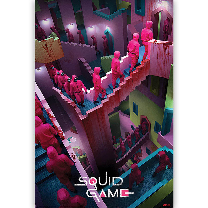 SQUID GAME - Official Crazy Stairs / Poster