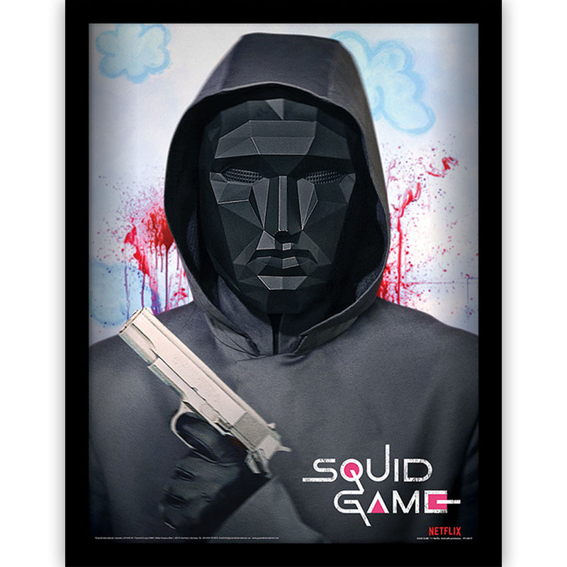 SQUID GAME - Official Mask Man / Framed Print