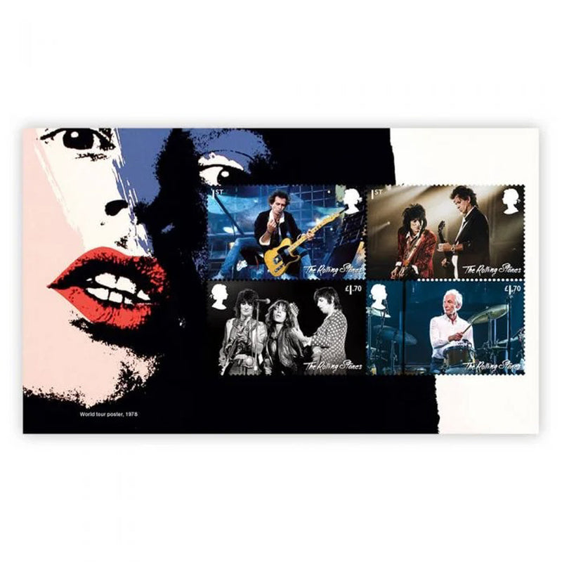 ROLLING STONES - Official Prestige Stamp Book / Limited To 5000 Pieces Worldwide / Stamps & Letters