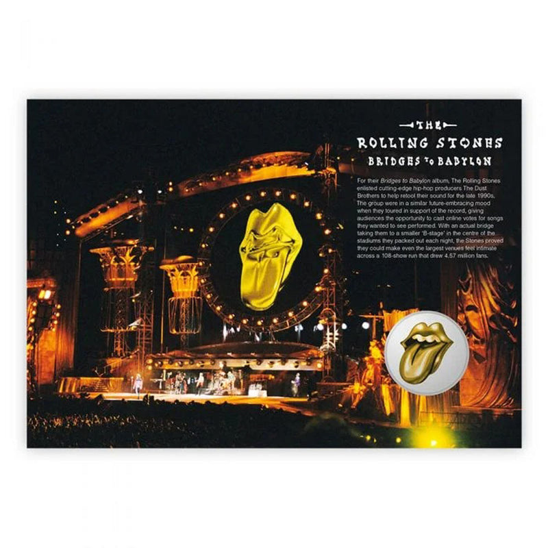 ROLLING STONES - Official Bridges To Babylon Tour Medal Cover / Limited To 10000 Pieces Worldwide / Stamps & Letters