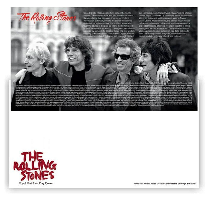 ROLLING STONES - Official First Day Envelope / Stamps & Letters