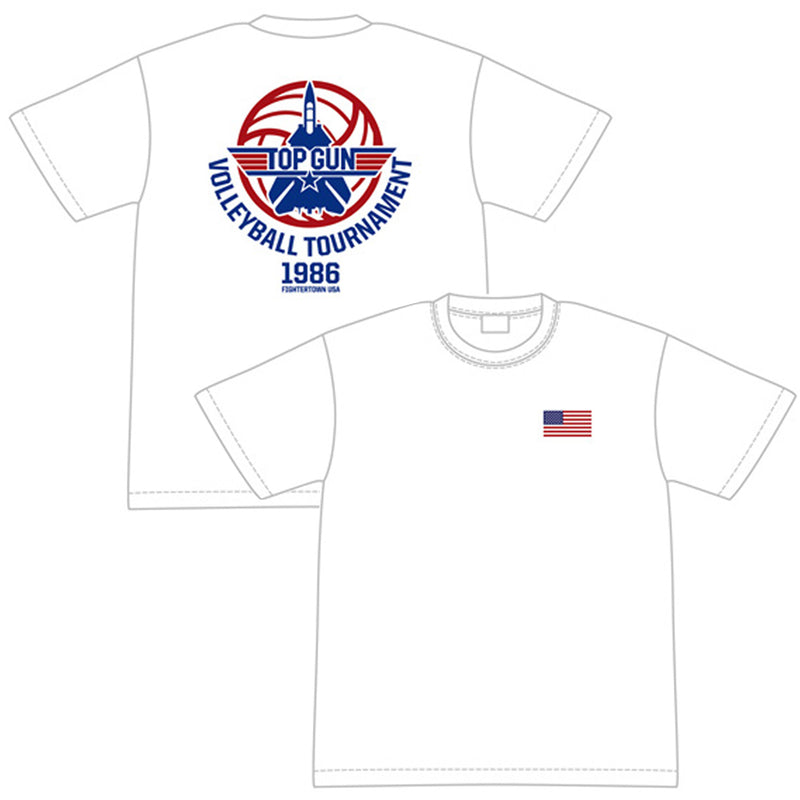 TOP GUN - Official Volleyball Tournament / Back Print / T-Shirt / Men's
