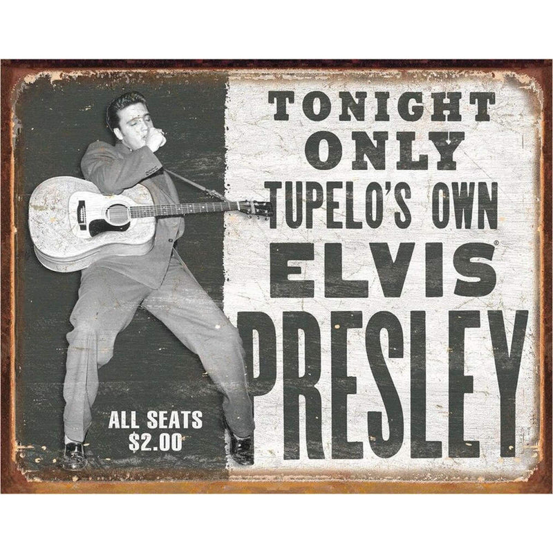ELVIS PRESLEY - Official Tupelo's Own / Retro Vintage Signboard / Interior Figurine