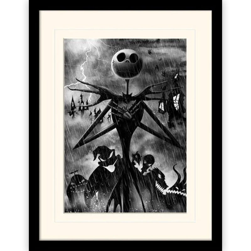 NIGHTMARE BEFORE CHRISTMAS - Official Jack Storm / Mounted And Framed / Framed Print
