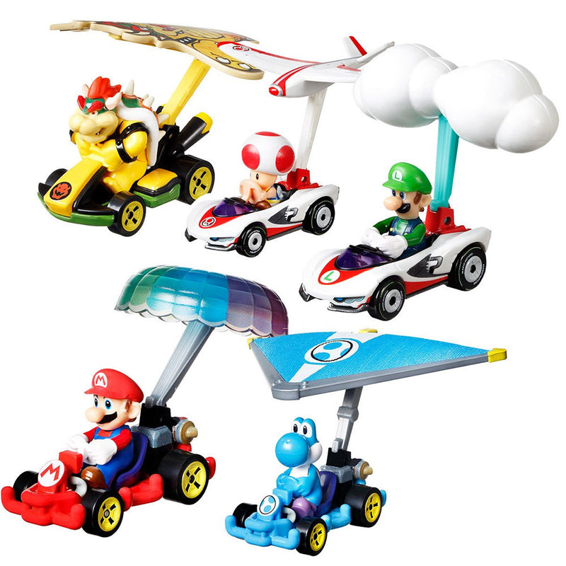 SUPER MARIO - Official Mario Kart Hot Wheels Glider Mix 3 Of 2022, Set Of 8 / Figure