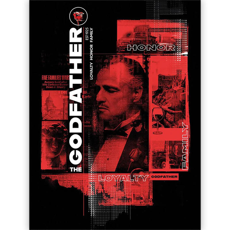 GODFATHER - Official Loyalty Honor Family / Canvas And The Print Wooden Frame / Framed Print