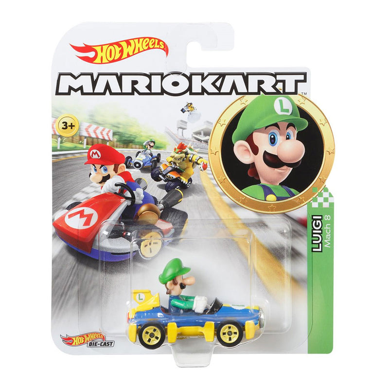 SUPER MARIO - Official Mario Kart Hot Wheels Mix 5 2022 Vehicle Case / Figure