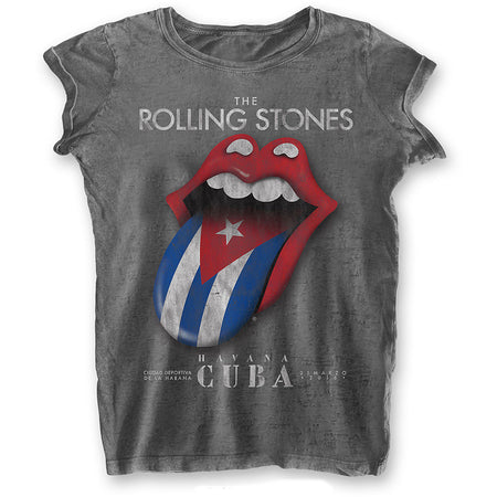 ROLLING STONES - Official Havana Cuba / Black Label (Brand) / T-Shirt / Women's