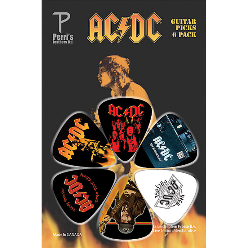AC/DC - Official Guitar Six Pick Set Lp-Acdc4 / Guitar Pick