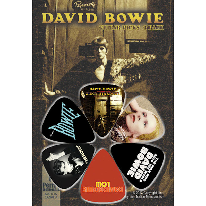 DAVID BOWIE - Official 6 Pack David Bowie Picks / Guitar Pick