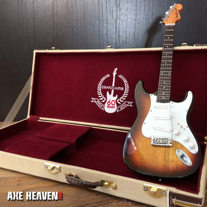 FENDER - Official 60Th Anniversary Strat Guitar Case With Embroidered Logo / Miniature Musical Instrument