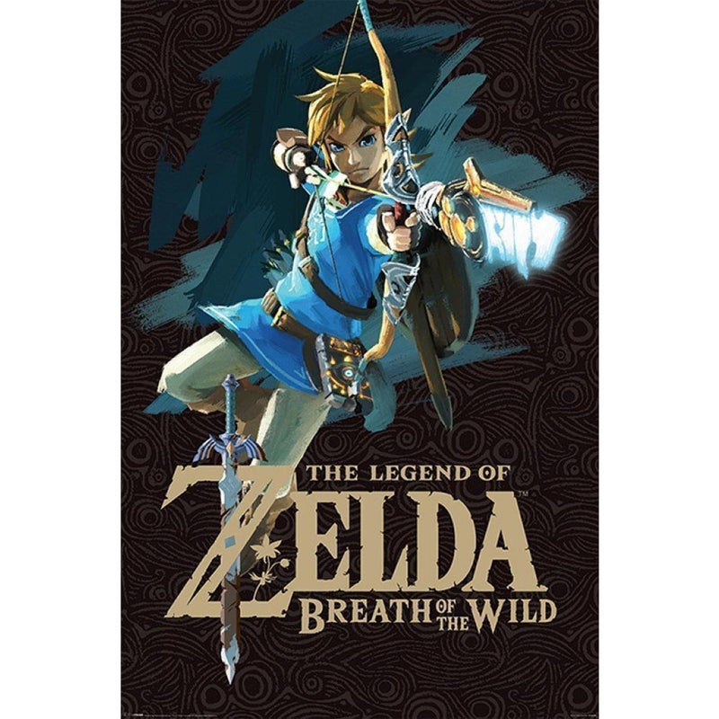 THE LEGEND OF ZELDA - Official Breath Of The Wild (Game Cover) / Poster