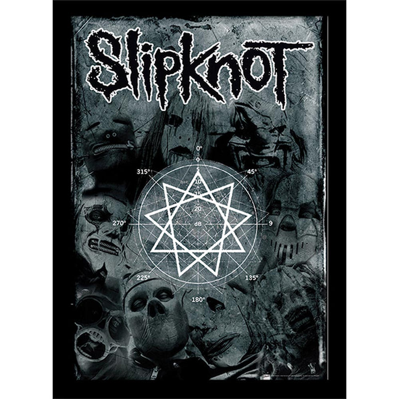 SLIPKNOT - Official Pentagram / Framed Print