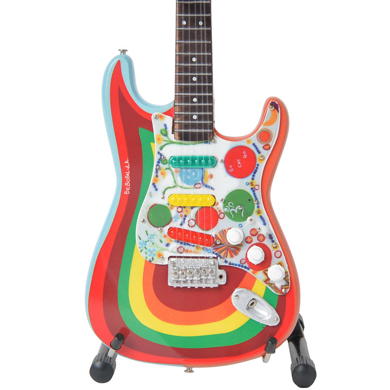 GEORGE HARRISON - Official Fender Strat Rocky Design / Fab Four / Miniature Musical Instrument