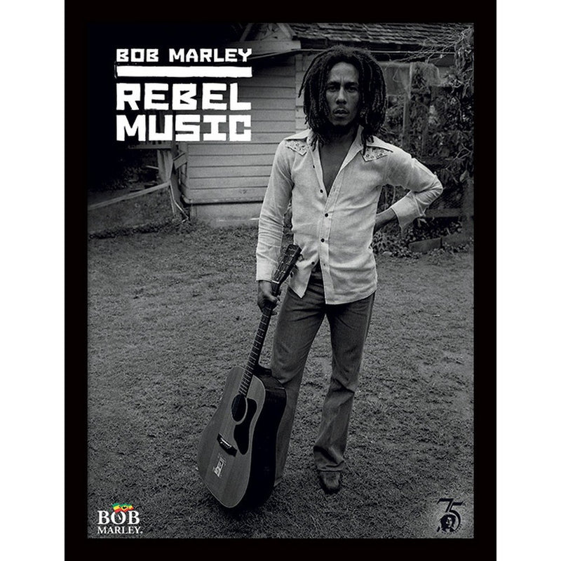 BOB MARLEY - Official Rebel Music / Framed Print