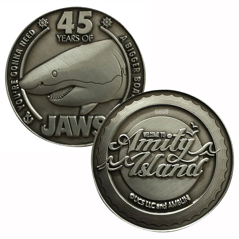JAWS - Official 45Th Anniversary Coin / Limited Edition 9995 Sheets / Coin