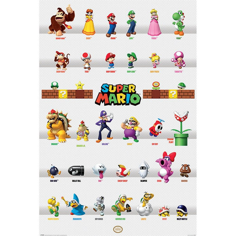 SUPER MARIO - Official Character Parade / Poster