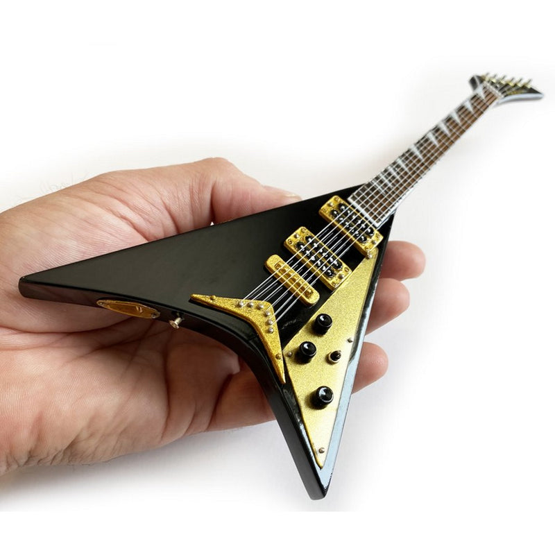OZZY OSBOURNE - Official Randy'S Signature Black V Miniature Guitar Replica Collectible / Miniature Musical Instrument