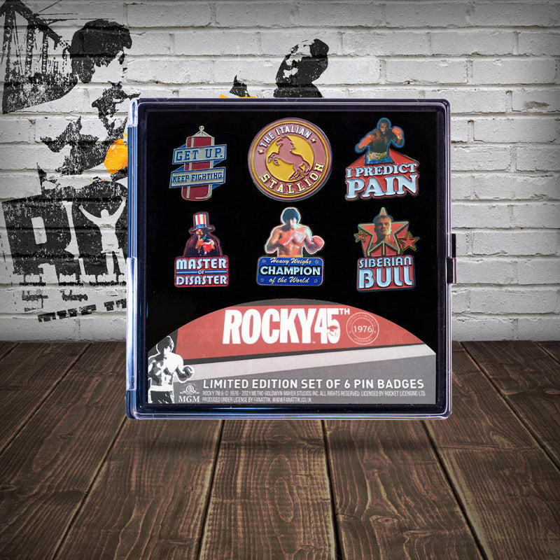 ROCKY - Official Limited Edition 6 Pack Of Pins / Limited Edition 1976 Sheets / Button Badge
