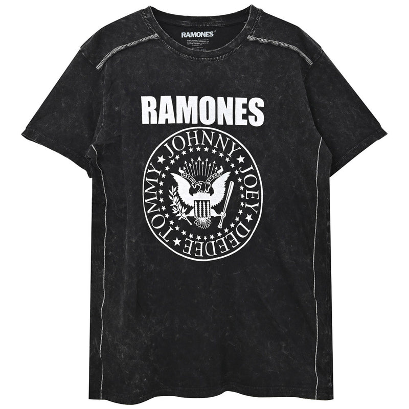 RAMONES - Official Presidential Seal / Black Label (Brand) / Snow Wash / T-Shirt / Men's