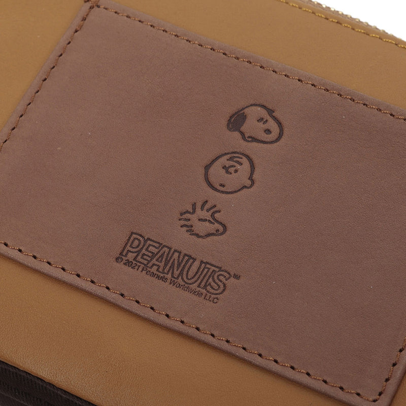 PEANUTS - Official F-V Beagle Purse Pochette / Leather / Yellow / Bag
