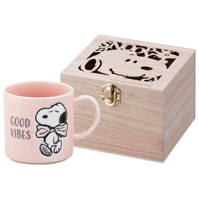 PEANUTS - Official Mug In Wooden Box / Good Vibes / Mug