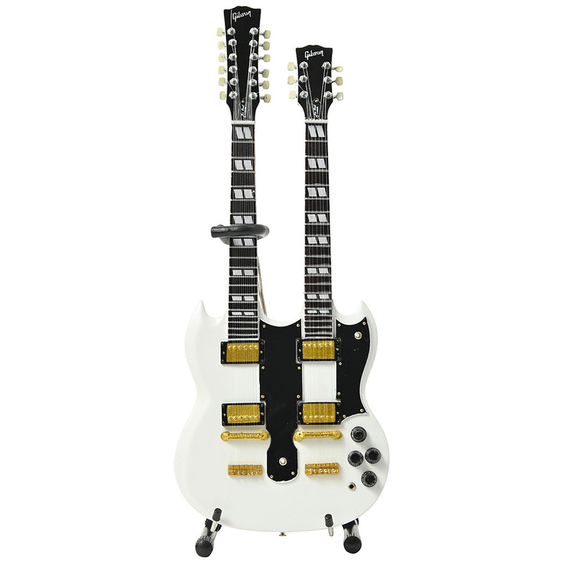 GIBSON - Official Sg Eds-1275 Doubleneck White / Miniature Musical Instrument