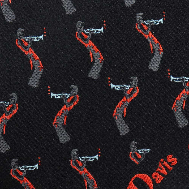 MILES DAVIS - Official Black Trumpet Tie / Tie / Men's
