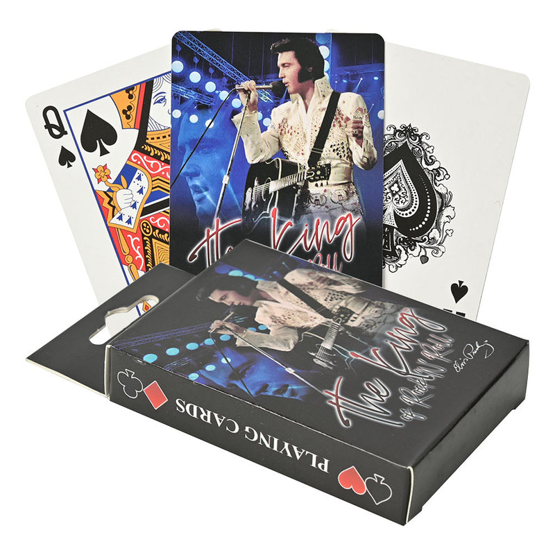 ELVIS PRESLEY - Official The King 'Blue' w/ White Jumpsuit / Playing cards